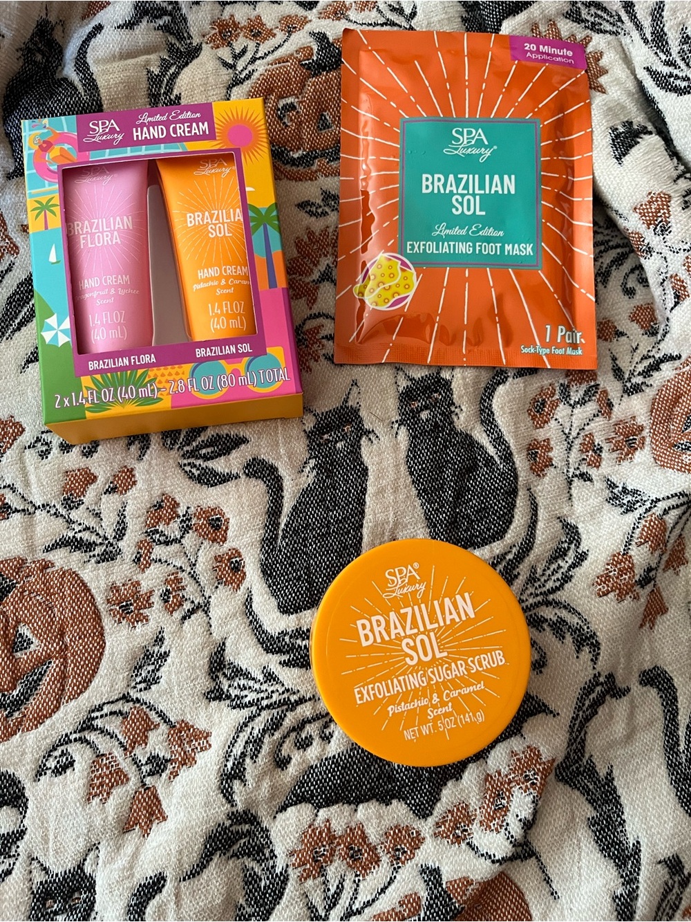 Sol hand creams & pistachio scrub